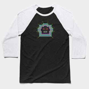 Psychedelic Robot Head Baseball T-Shirt